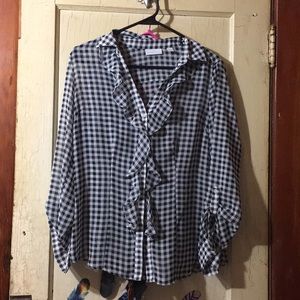 New York & Company Checkered blouse